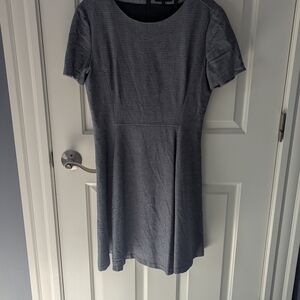 Theory Blue and Gray Textured Dress
